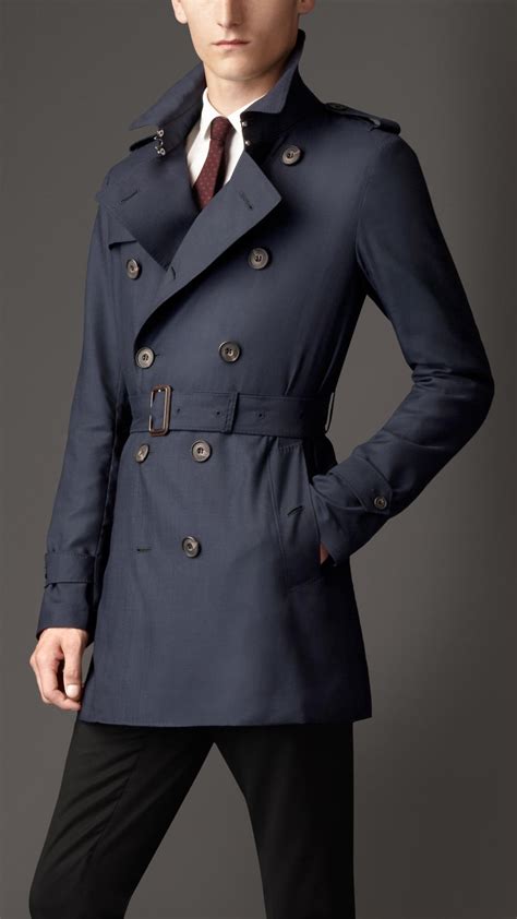 burberry trench royal blue mens|burberry cashmere trench coat men's.